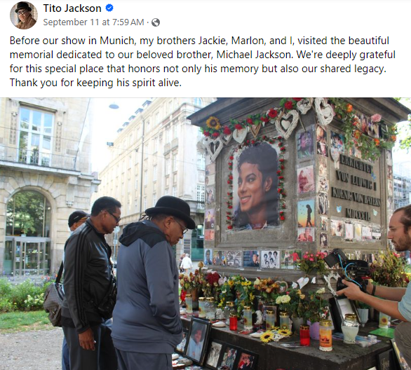 Tito Jackson's Facebook post prior to his death